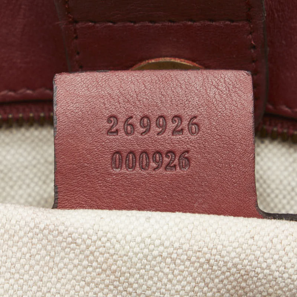 GUCCI Red Leather Tote Bag - Picture 14 of 16